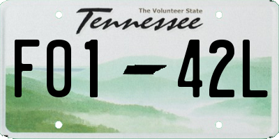 TN license plate F0142L