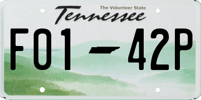 TN license plate F0142P