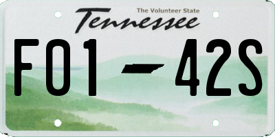 TN license plate F0142S