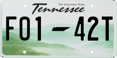 TN license plate F0142T