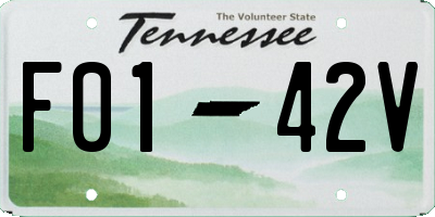 TN license plate F0142V