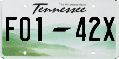 TN license plate F0142X