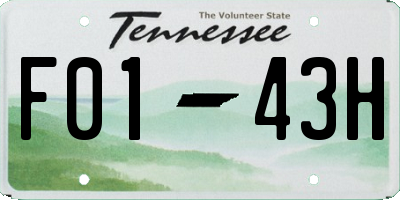 TN license plate F0143H