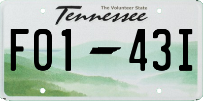 TN license plate F0143I