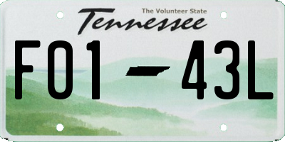 TN license plate F0143L