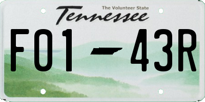 TN license plate F0143R