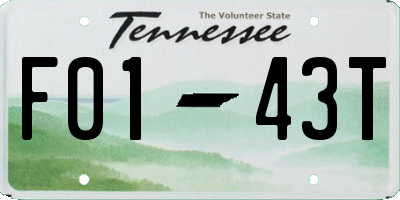 TN license plate F0143T