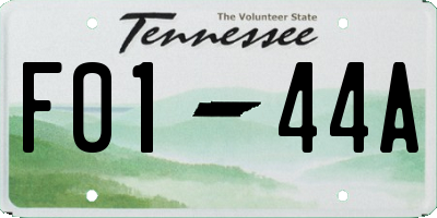 TN license plate F0144A