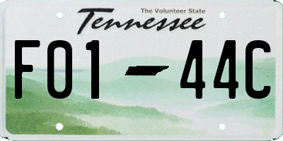 TN license plate F0144C