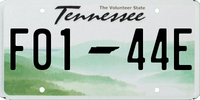 TN license plate F0144E
