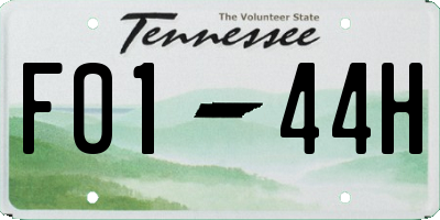 TN license plate F0144H