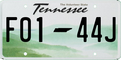 TN license plate F0144J