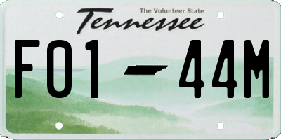 TN license plate F0144M