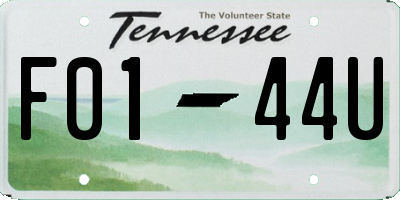 TN license plate F0144U