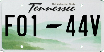 TN license plate F0144V