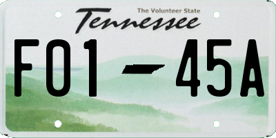 TN license plate F0145A