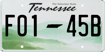 TN license plate F0145B