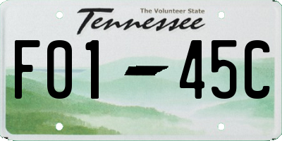 TN license plate F0145C