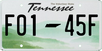 TN license plate F0145F