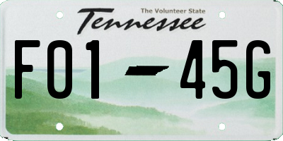 TN license plate F0145G
