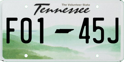 TN license plate F0145J