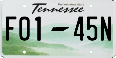 TN license plate F0145N