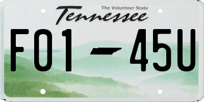 TN license plate F0145U
