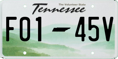 TN license plate F0145V