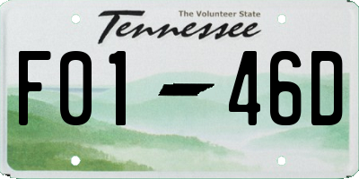 TN license plate F0146D