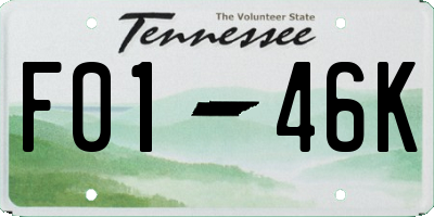 TN license plate F0146K