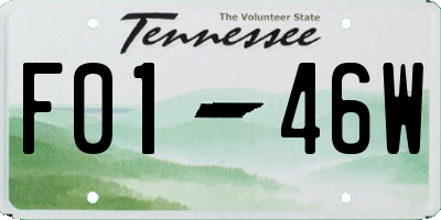 TN license plate F0146W