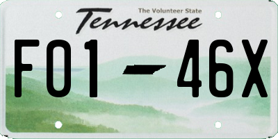 TN license plate F0146X