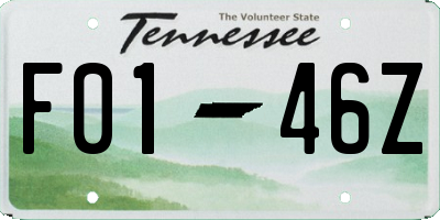TN license plate F0146Z