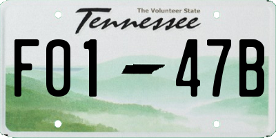 TN license plate F0147B