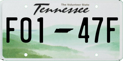 TN license plate F0147F