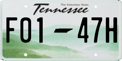 TN license plate F0147H