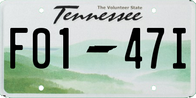 TN license plate F0147I