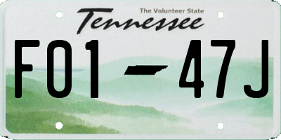 TN license plate F0147J