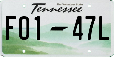 TN license plate F0147L