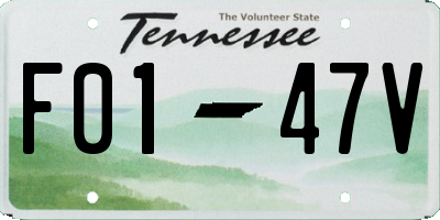 TN license plate F0147V