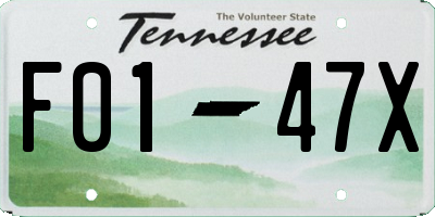 TN license plate F0147X