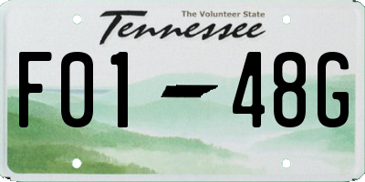 TN license plate F0148G