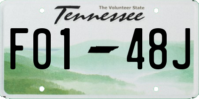 TN license plate F0148J