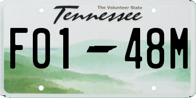 TN license plate F0148M