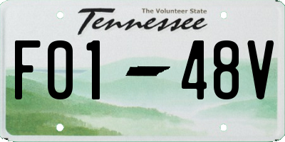 TN license plate F0148V