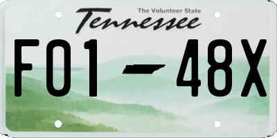 TN license plate F0148X