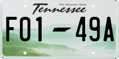 TN license plate F0149A
