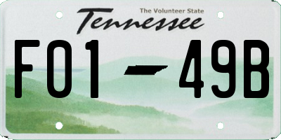TN license plate F0149B