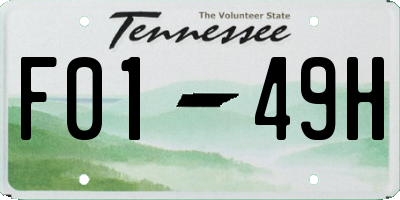 TN license plate F0149H