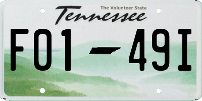 TN license plate F0149I
